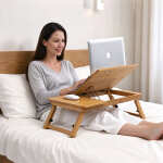 Mesa De Cama Reclinable Para Laptop Libros De Madera - Imagen 9