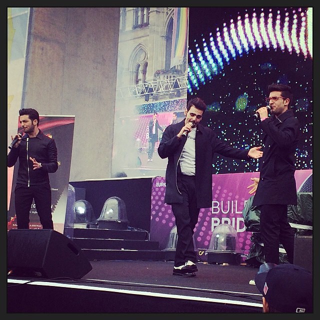 @fededotcom2 informal performance Eurovision 2015 - Rathousplaz, Vienna, May 20, 2015