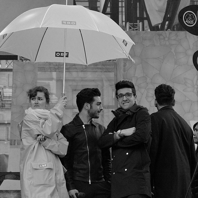 @fededotcom Eurovision - informal performance in the cold rain - May 20, 2015