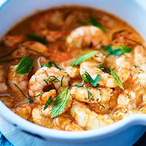 crevette curry rouge