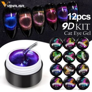 Venalisa 5 ml 9D Chameleon Cat Eye Nail Gel Magnetic Pots
