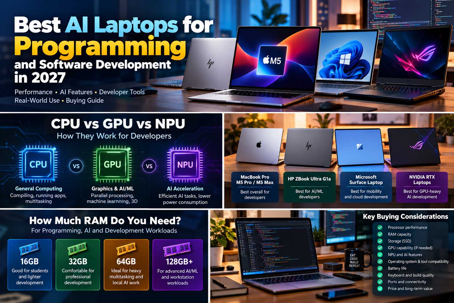 Best AI Laptops for Programming and Software Development in 2027