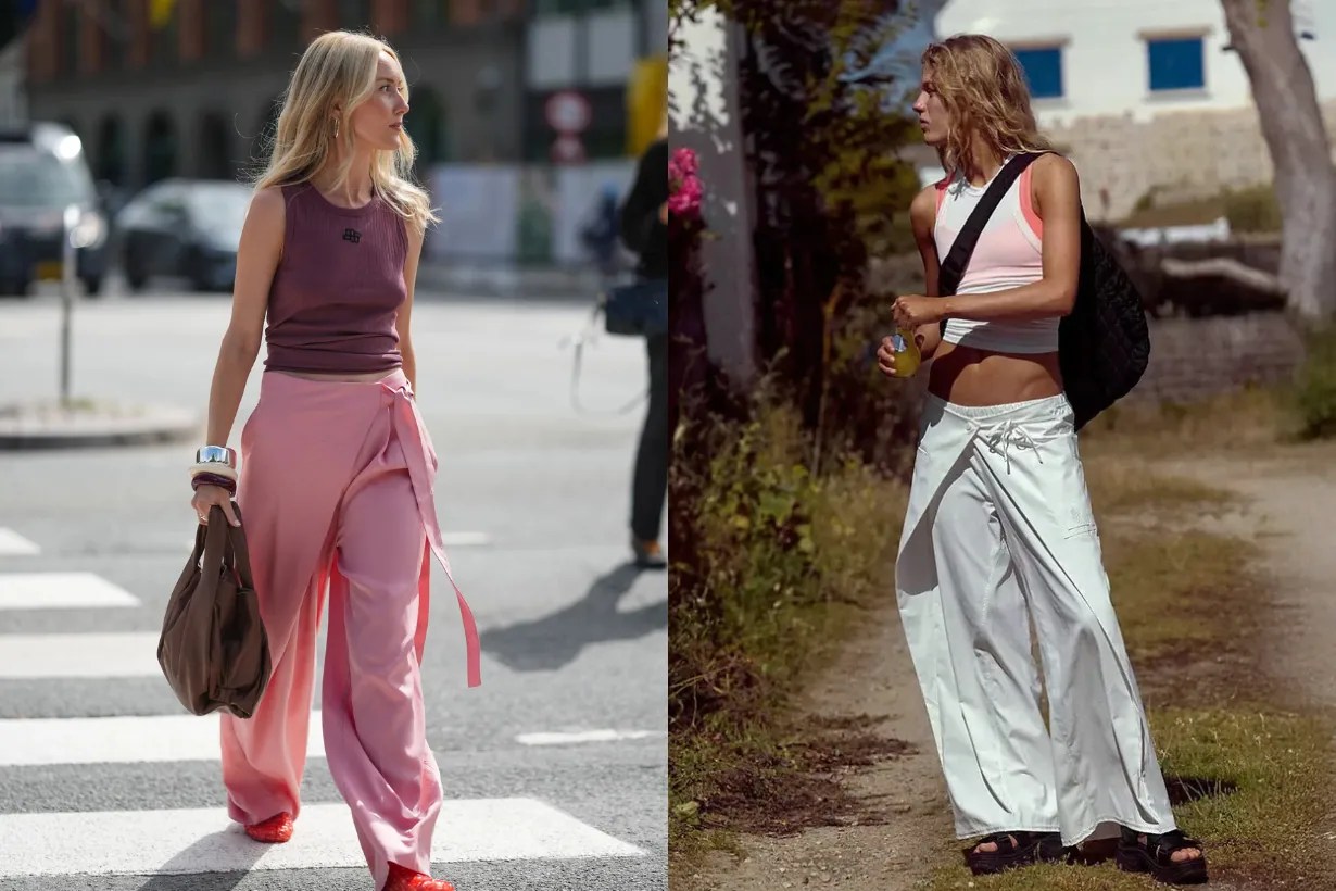 2026春夏流行趨勢 裹裙式長褲成街拍新寵取代繭型褲