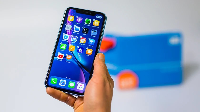 Apple iphone xr in gebruik