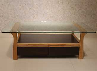 Modern Living Room Furniture Design Square Glass Top Wooden Tea Table M Exportimes Com