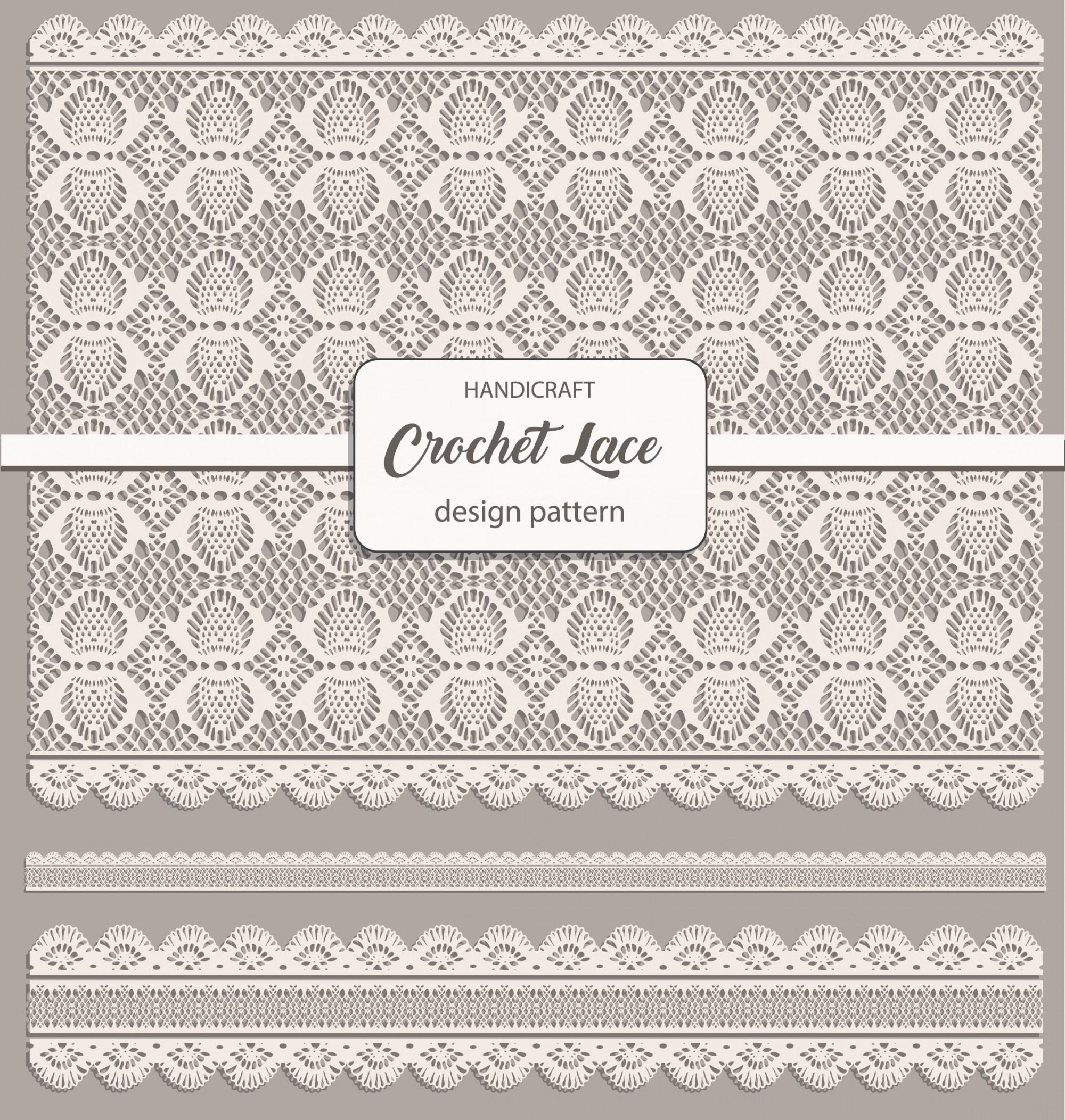 Kathryn8 / getty images many people who crochet in modern times avoided crocheting doilies fo. Premium Vector Crochet Lace Design Pattern