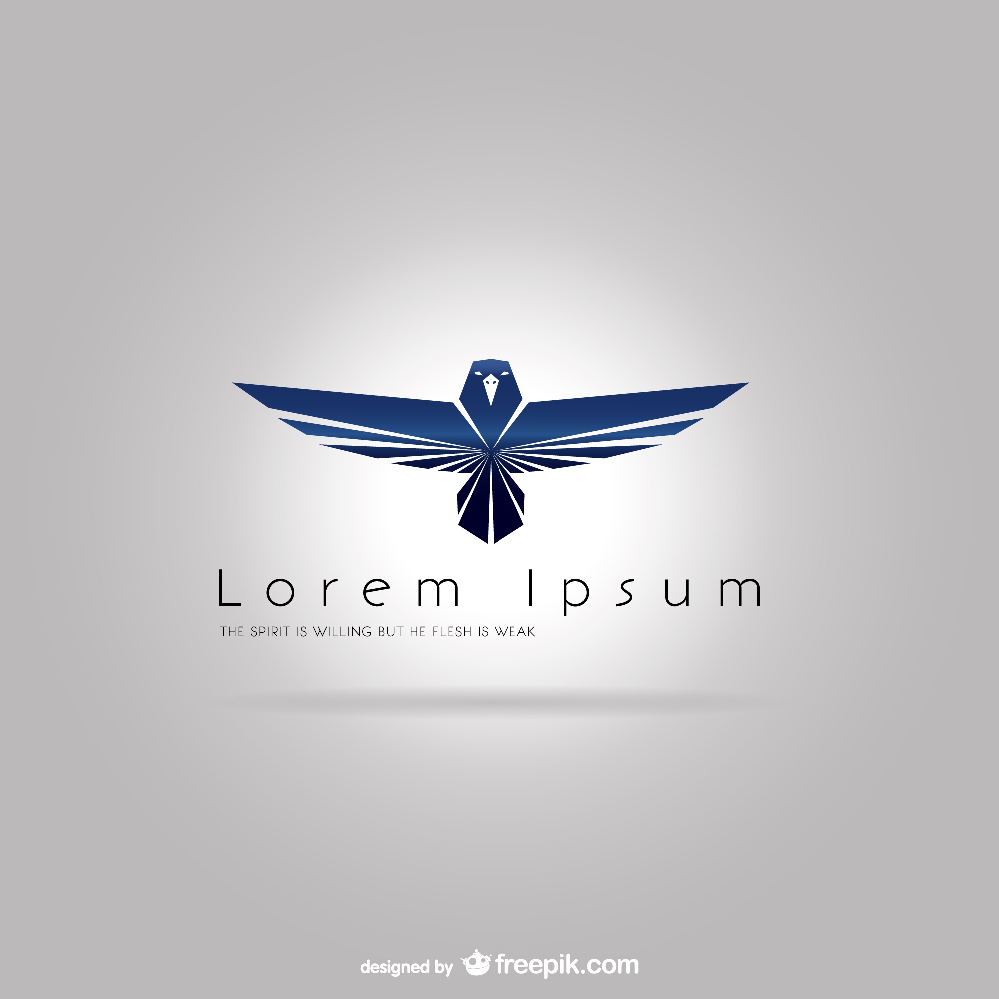 Premium Vector Logo Template With Blue Eagle