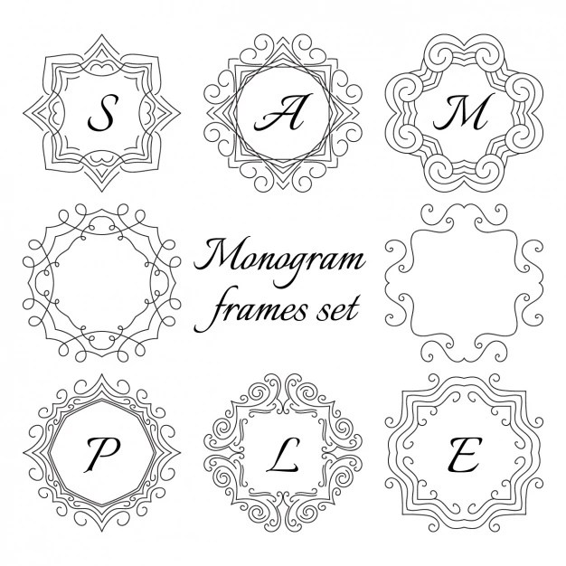 The best monogram logos show that beautiful things can happen when designers bring letters together in original ways. Free Vector Monogram Frame Set