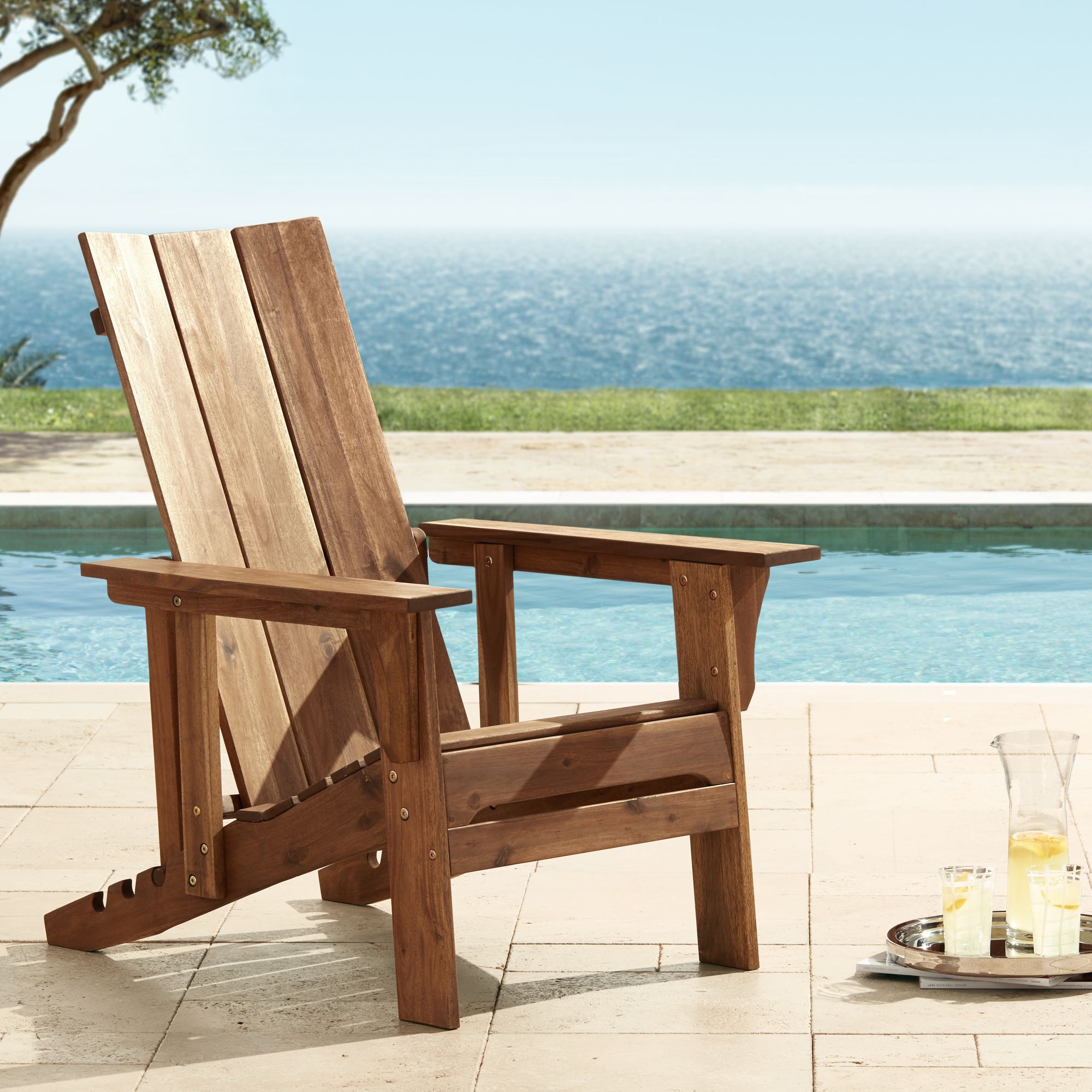 Modern Adirondack Adjustable Back Outdoor Chair 33m38 Lamps Plus