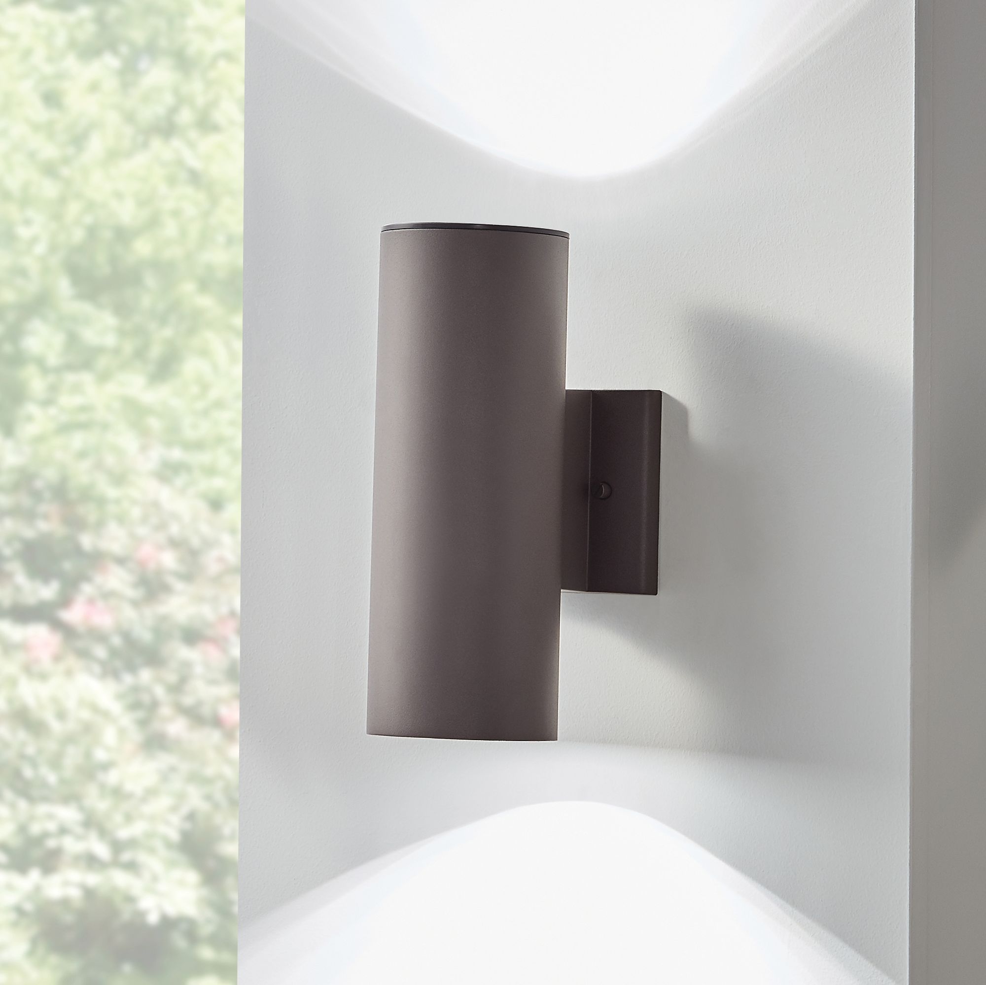 Kichler Elba 12 1 4 H Led Bronze Outdoor Up Down Wall Light