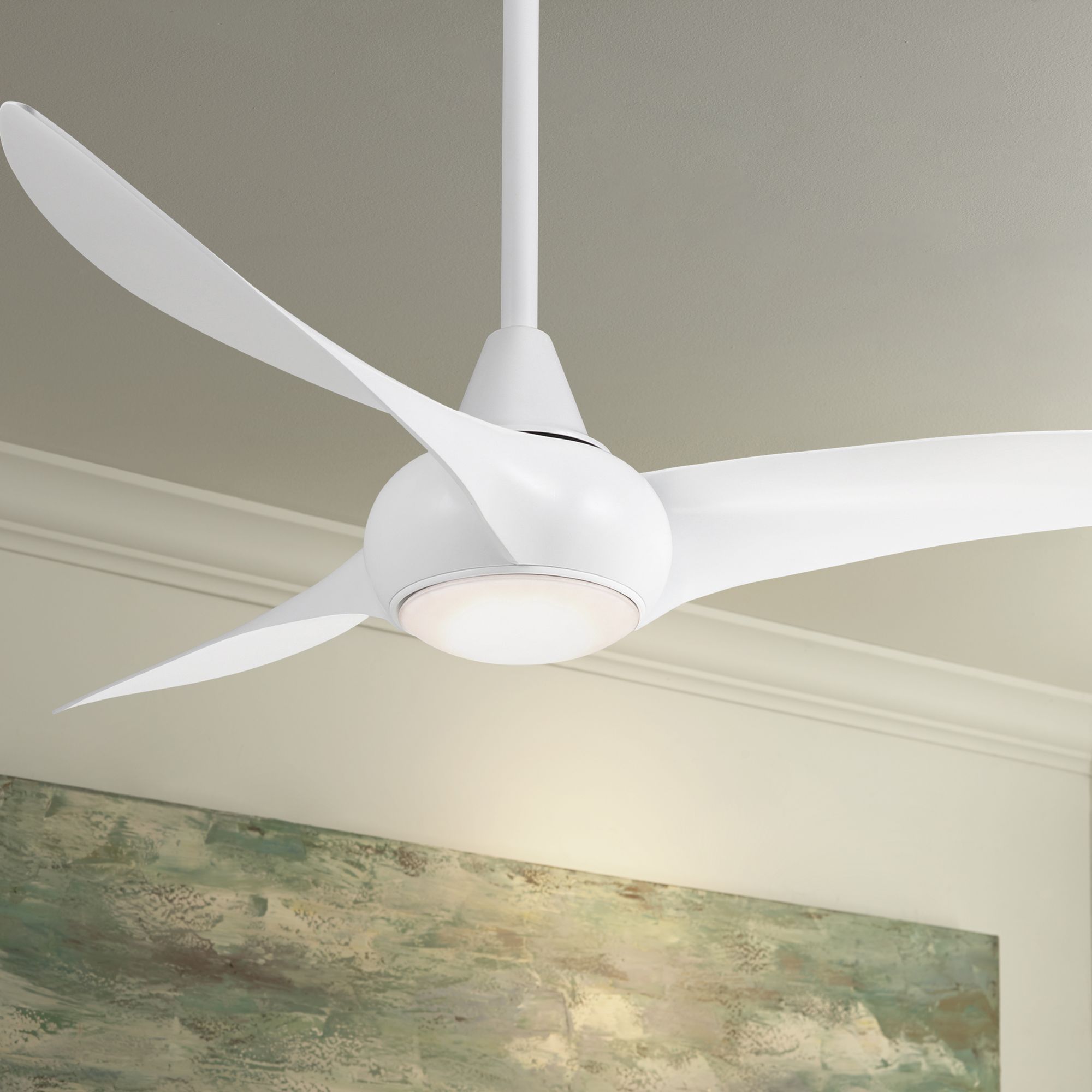 You can use the search box to the right to quickly find the fan you're interested in. 52" Minka Aire Light Wave White Ceiling Fan - #4T479