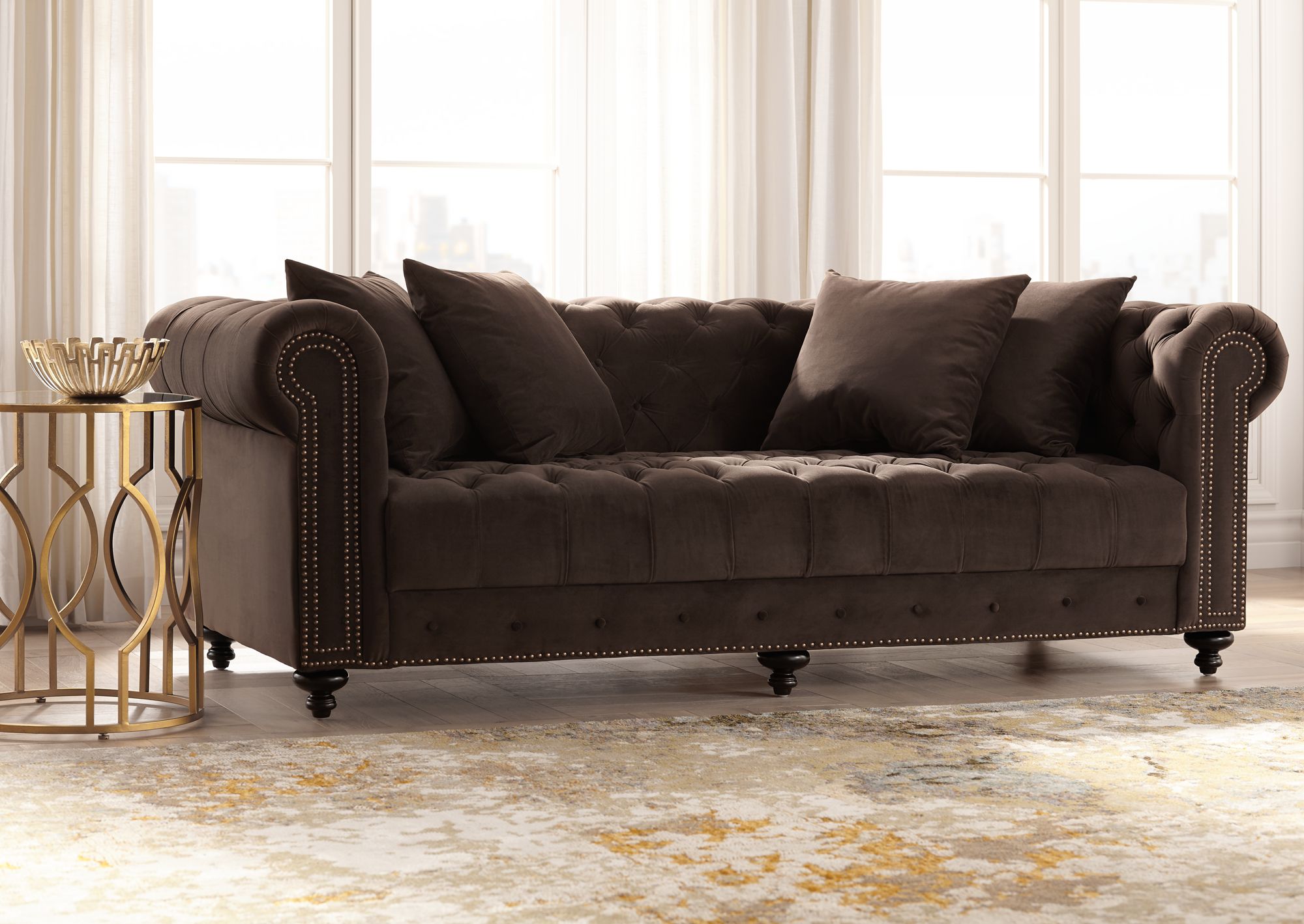 Best Velvet Chesterfield Sofa - Download High Quality Sunset Image | Full HD