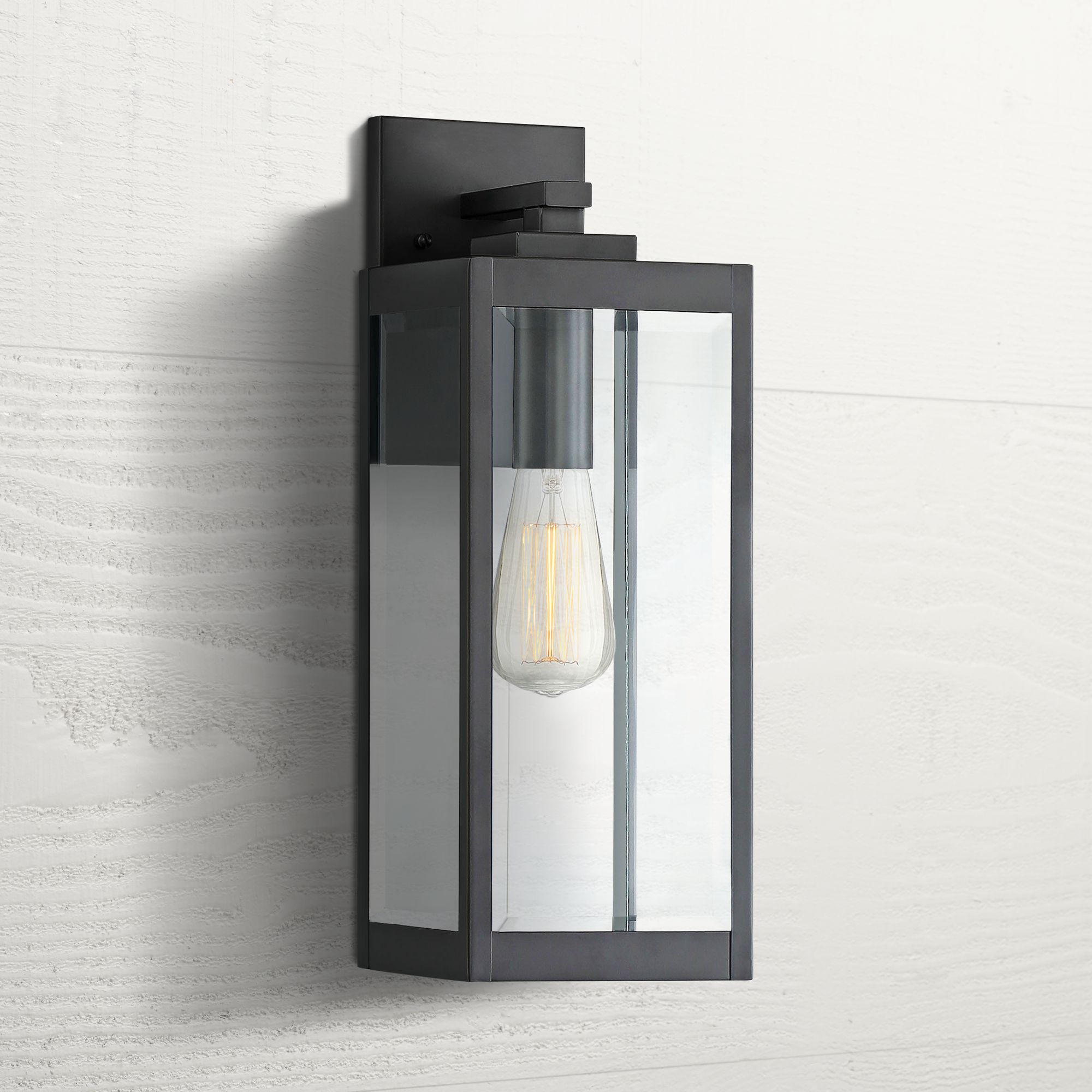 Quoizel Westover 17 High Earth Black Outdoor Wall Light 67f33