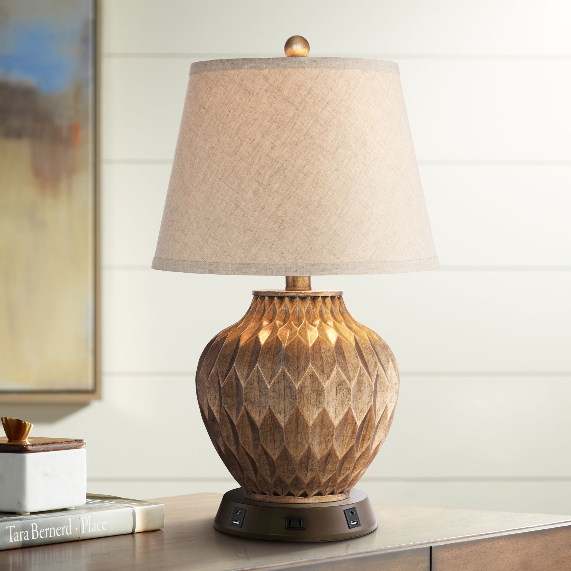 Is your ceiling fan making noise? Buckhead Bronze Accent Table Lamp with USB Workstation
