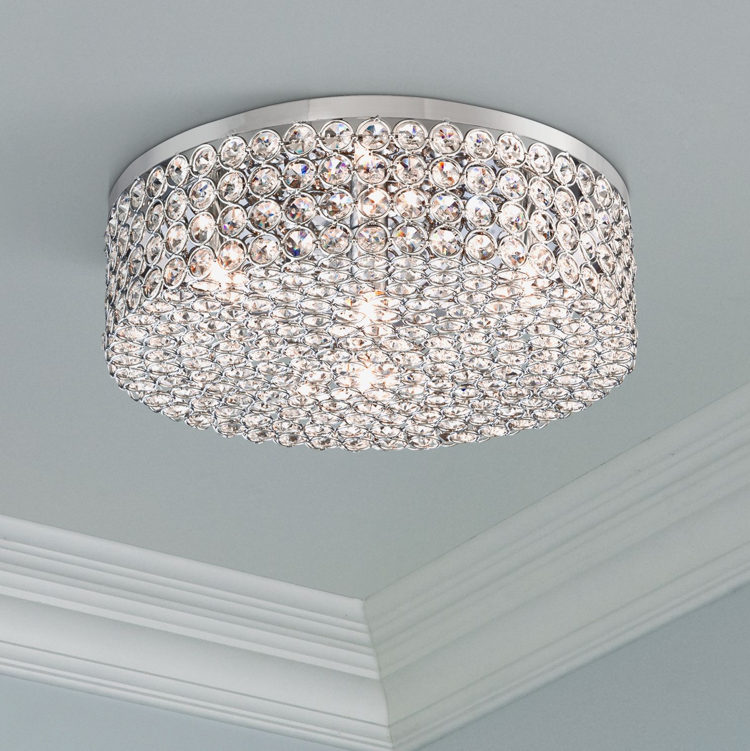 Buy vienna full spectrum marilyn 18 1/4 wide chrome crystal chandelier online at an affordable price. Velie 12" Wide Round Crystal Ceiling Light - #8F723