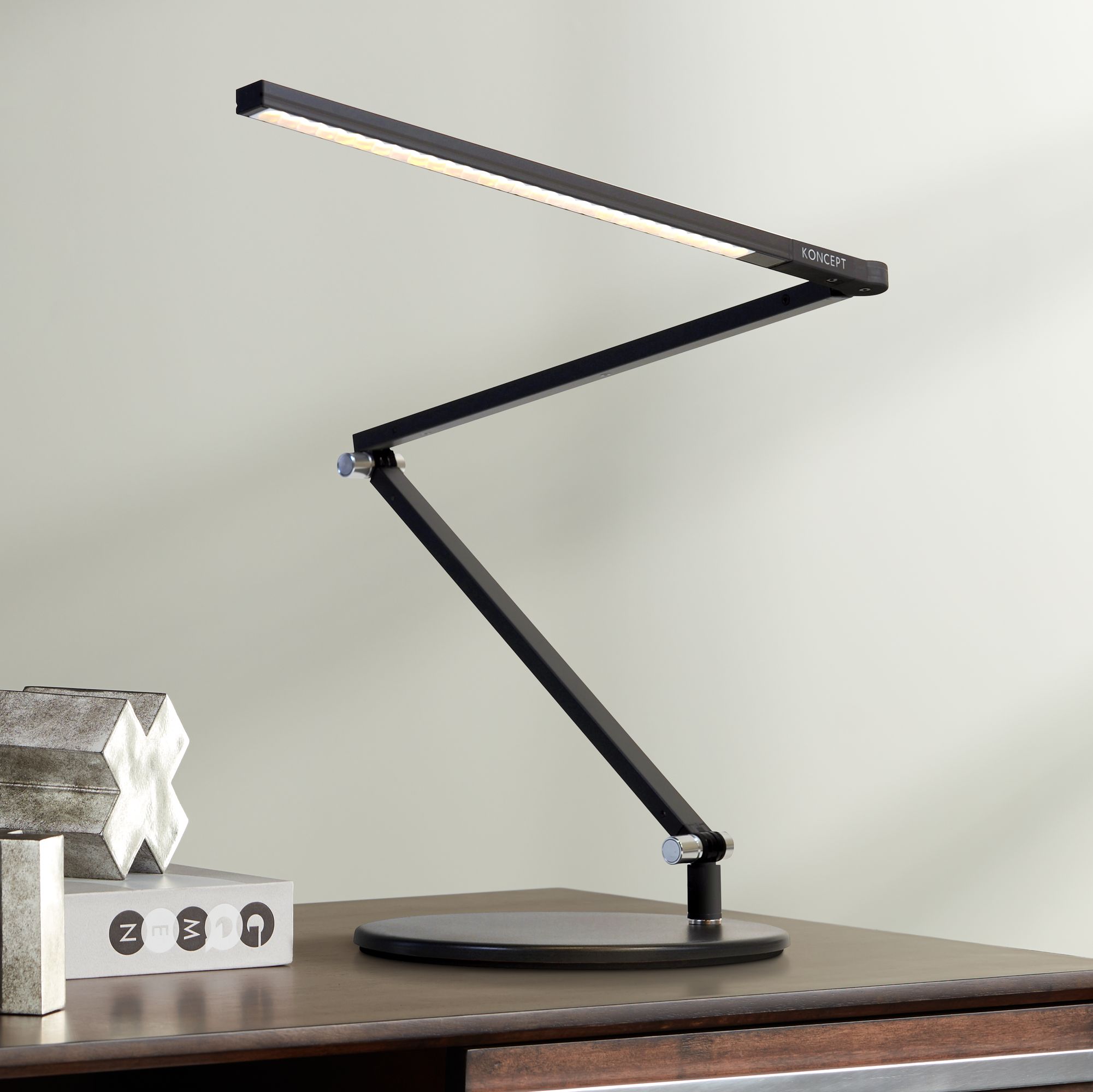 The high power dimmable 6,000 k . Gen 3 Black Slim Z-Bar Daylight LED Touch Dimmer Desk Lamp