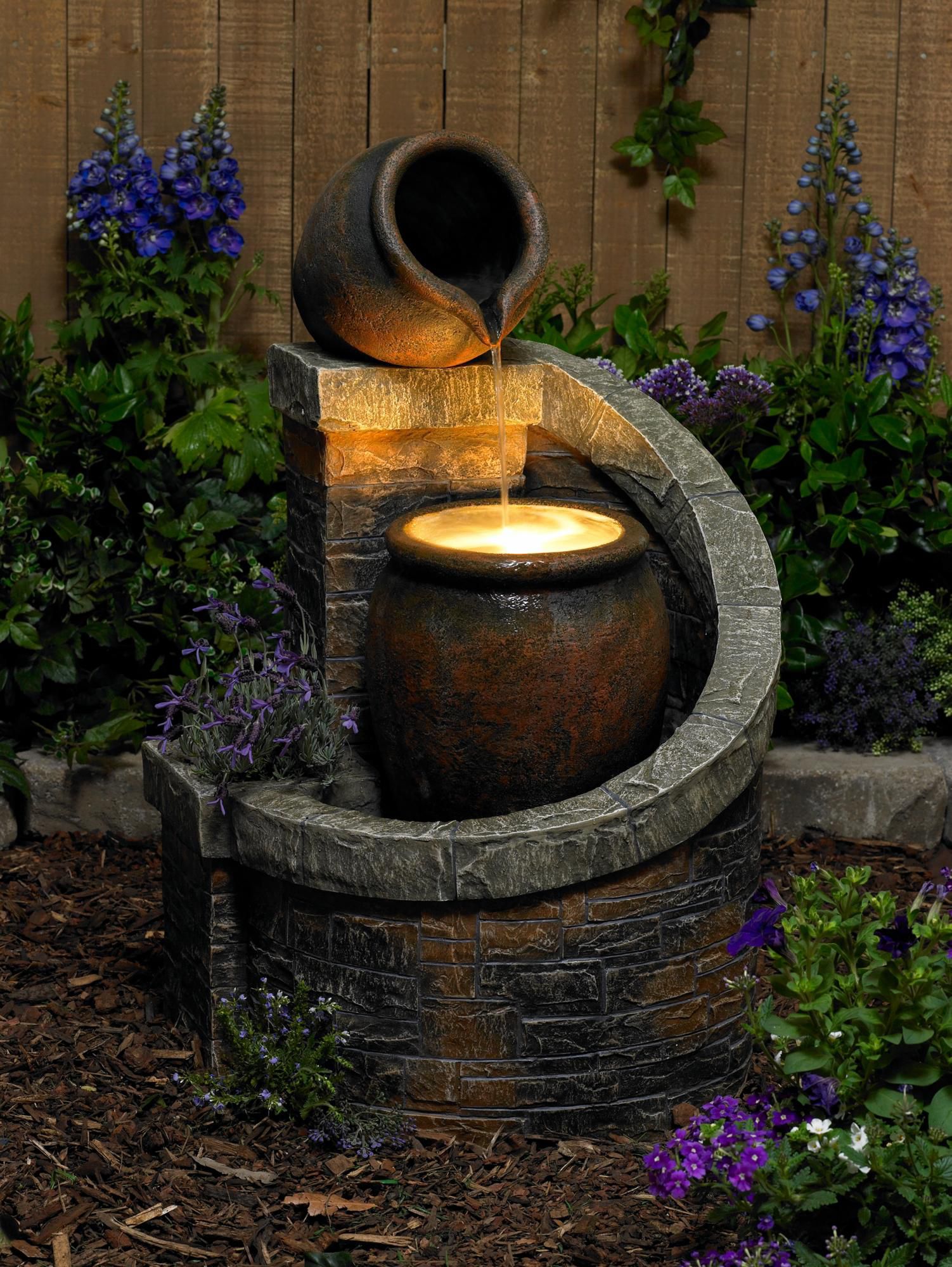 verona faux brick indoor/outdoor 35" h garden led fountain 55656 on verona faux brick indoor outdoor 35 high garden fountain