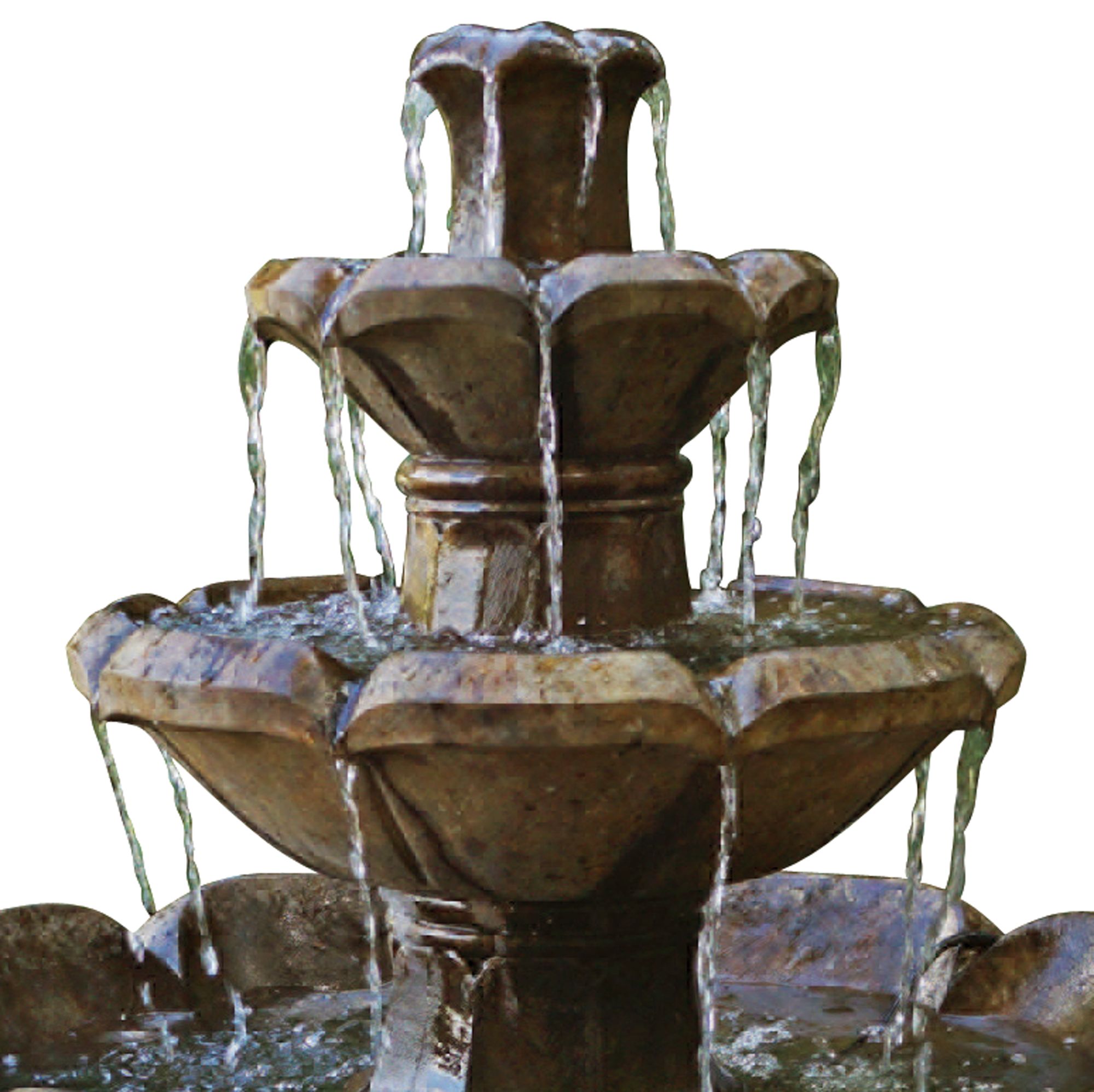 henri studio montreux 48" cast stone 3tier garden fountain 2h113 on henri studio montreux 2 tier outdoor floor fountain