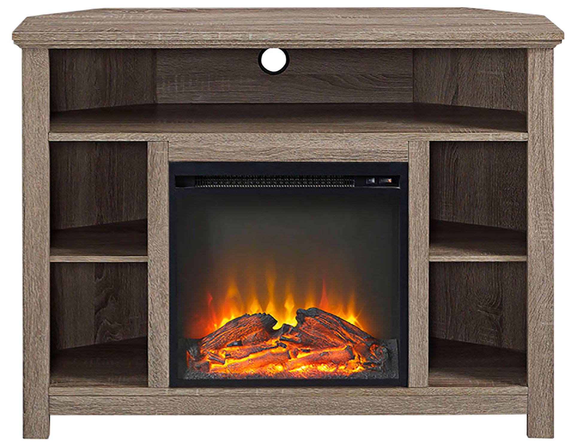 Ameriwood Home Leesburg Fireplace Tv Stand For Tvs Up To 65 Dove Gray Walmart Com Walmart Com