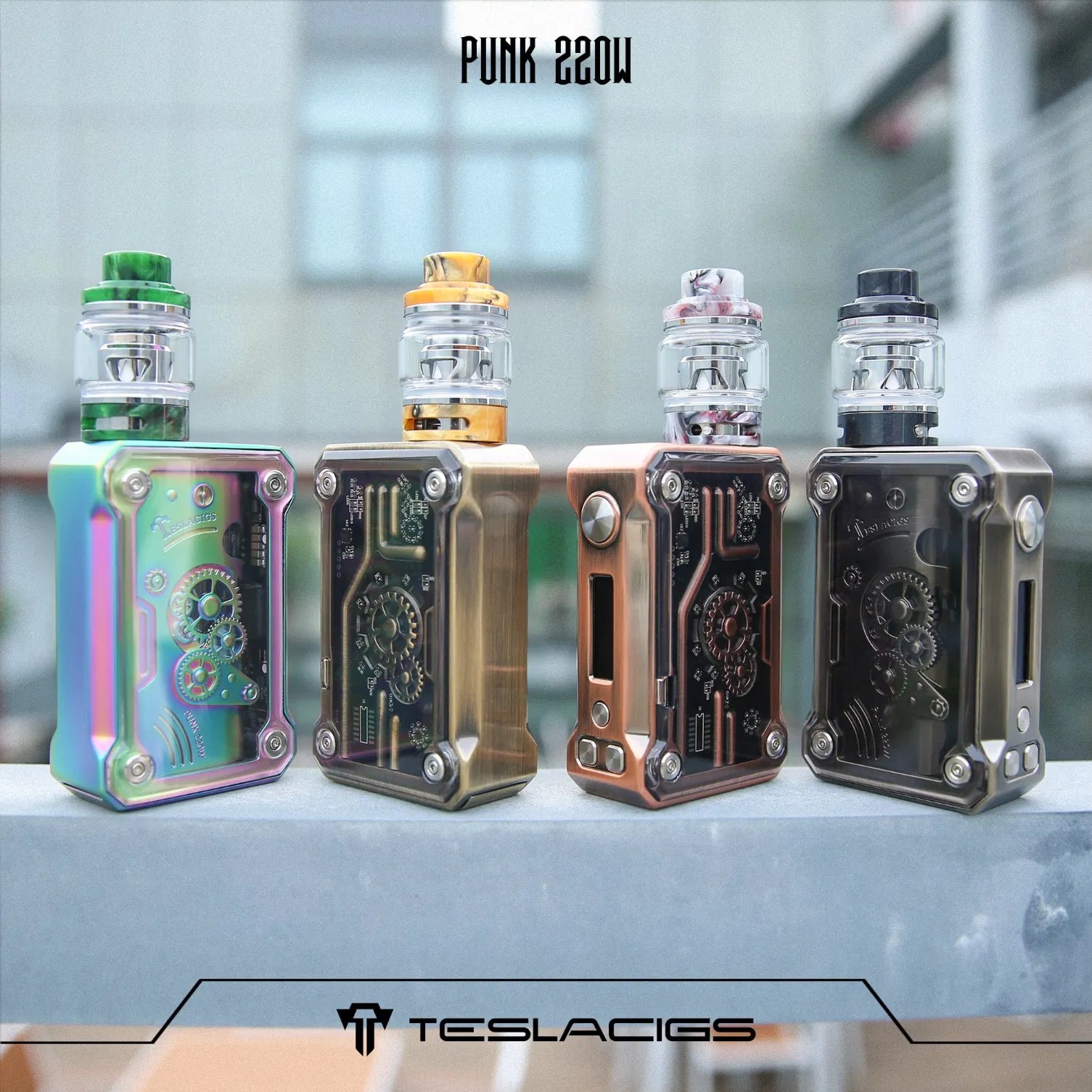 Punk 220W Perfect Match with Vape Tank, Rda & Rba Atomizers