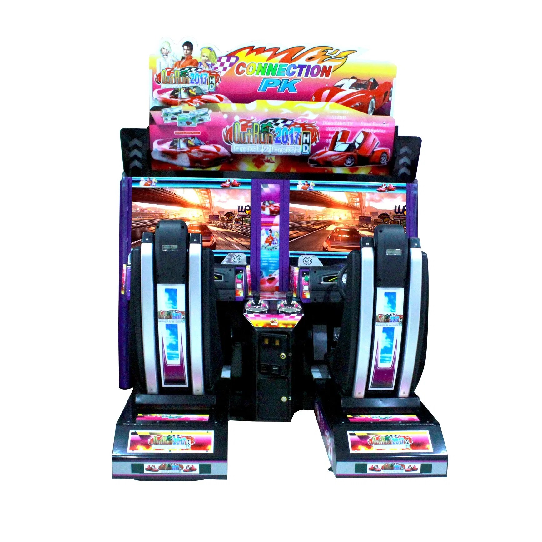 Coin operated arcade outrun racing car games machine