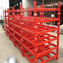 Vertical Stackable Pipe Rack System Transport Storage Metal Pallet - Modern Dark Texture - 4K