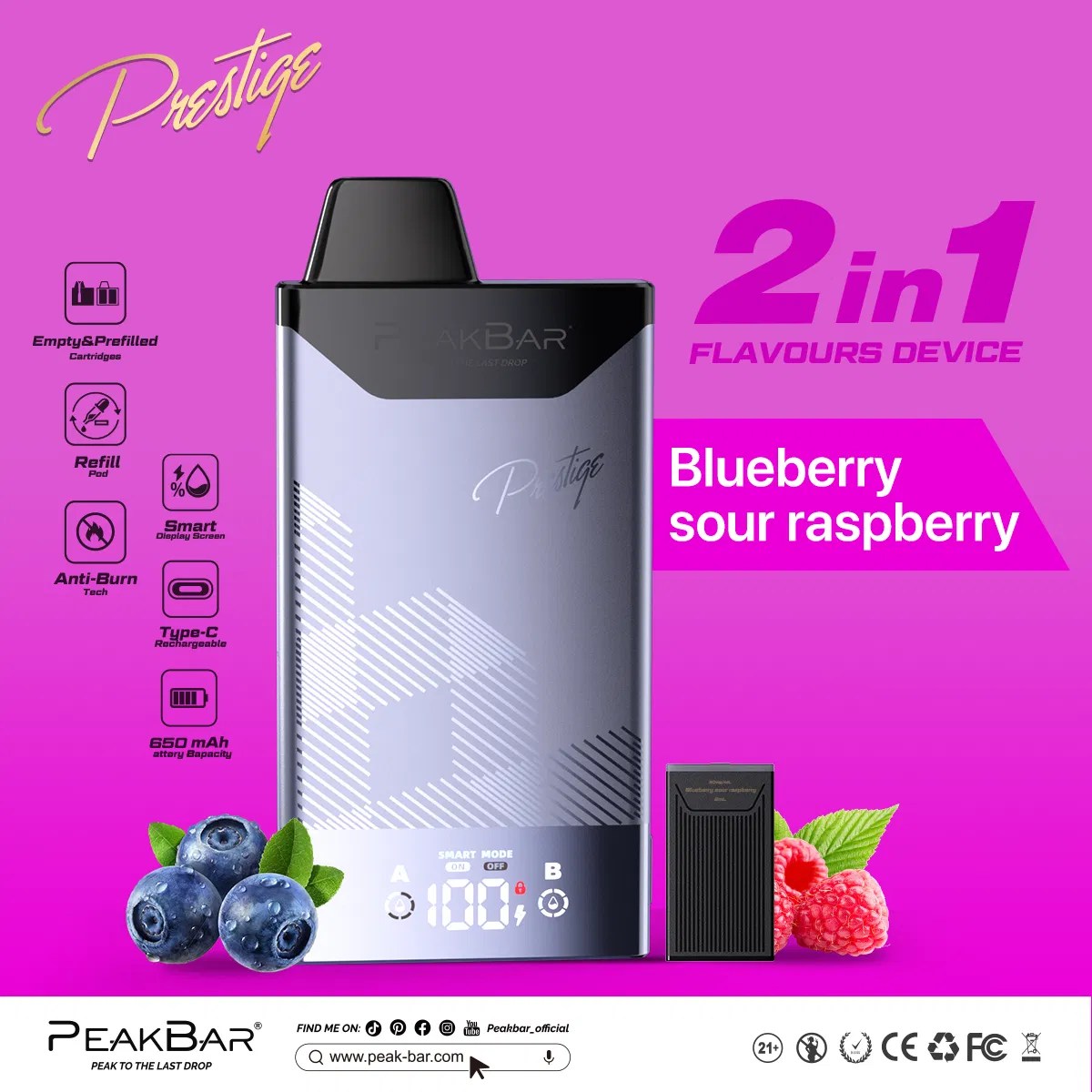 Efficient Refillable Pod Mod with LED Display and Features