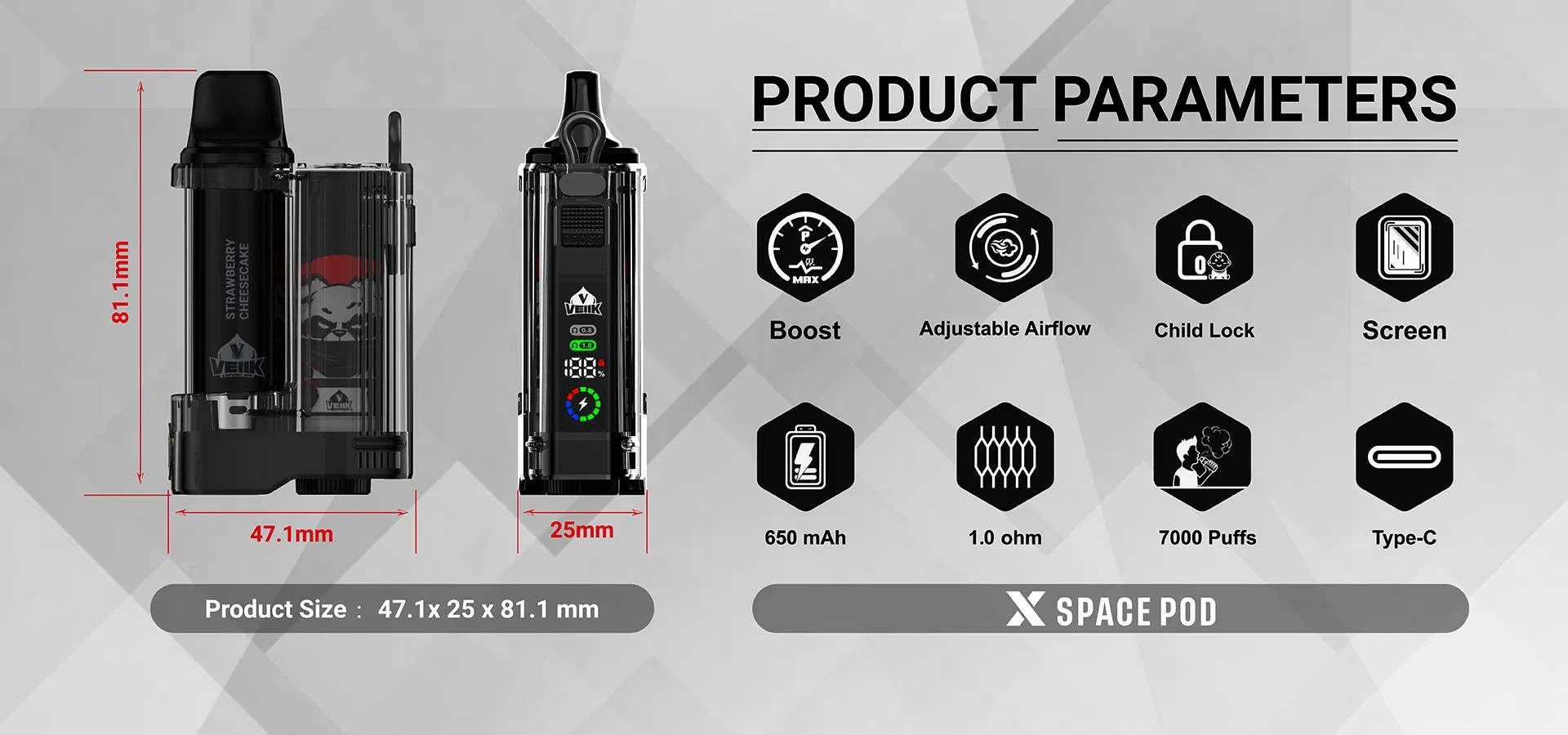 Empty OEM ODM Disposable Prefilled Refillable Replaceable Compatible Transparent Vape Pod System