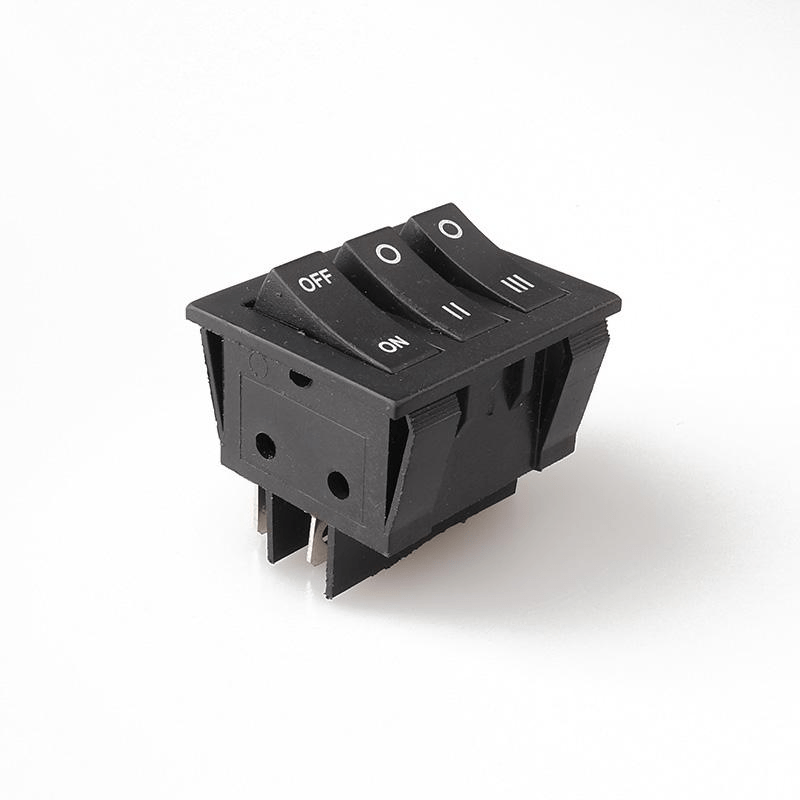 Round Rocker Switch Mini 15A 250V, DC Power Jack with Rocker Switch