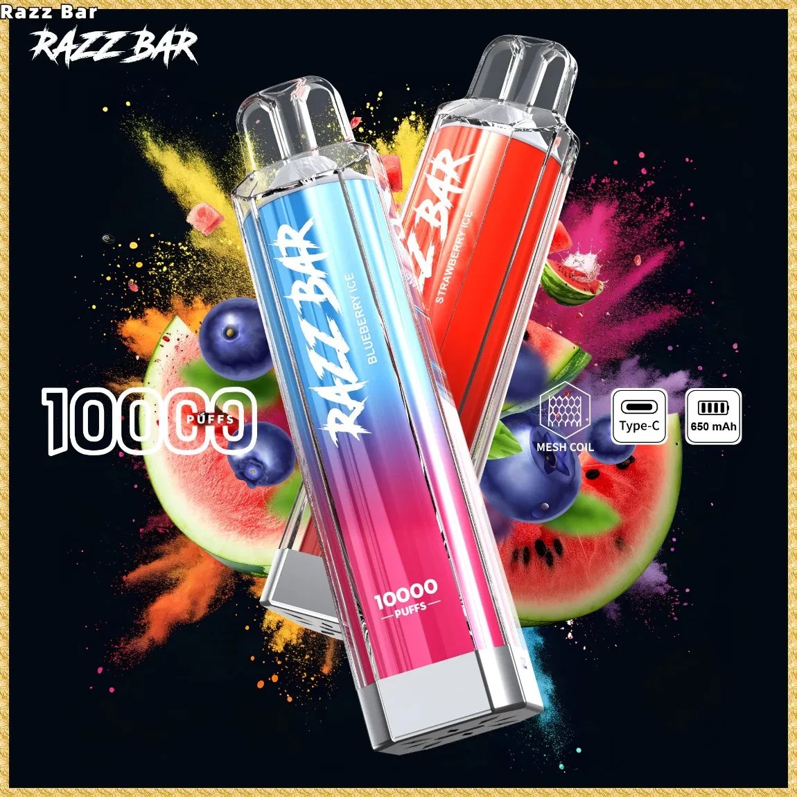 Germany Puff Rechargeable Razz Crystal 10000 Razzbar 10K Puff Razz Bar Puff