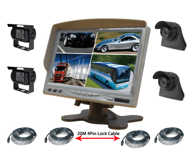 Wireless Digital Flip Mirror Front Rear Side View Camera 7inch Auto Reverse Camera with Monitor System
