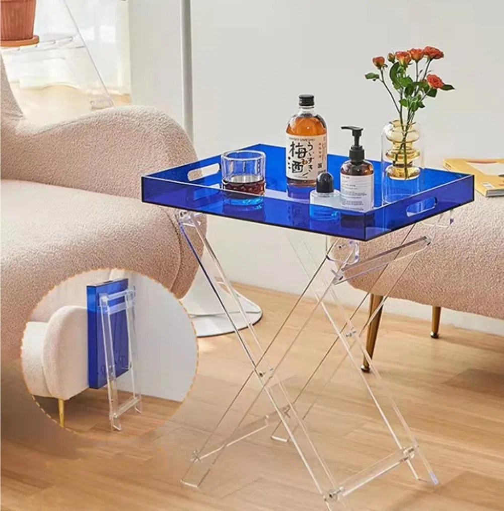 Press-powered computer table plastic computer table transparent