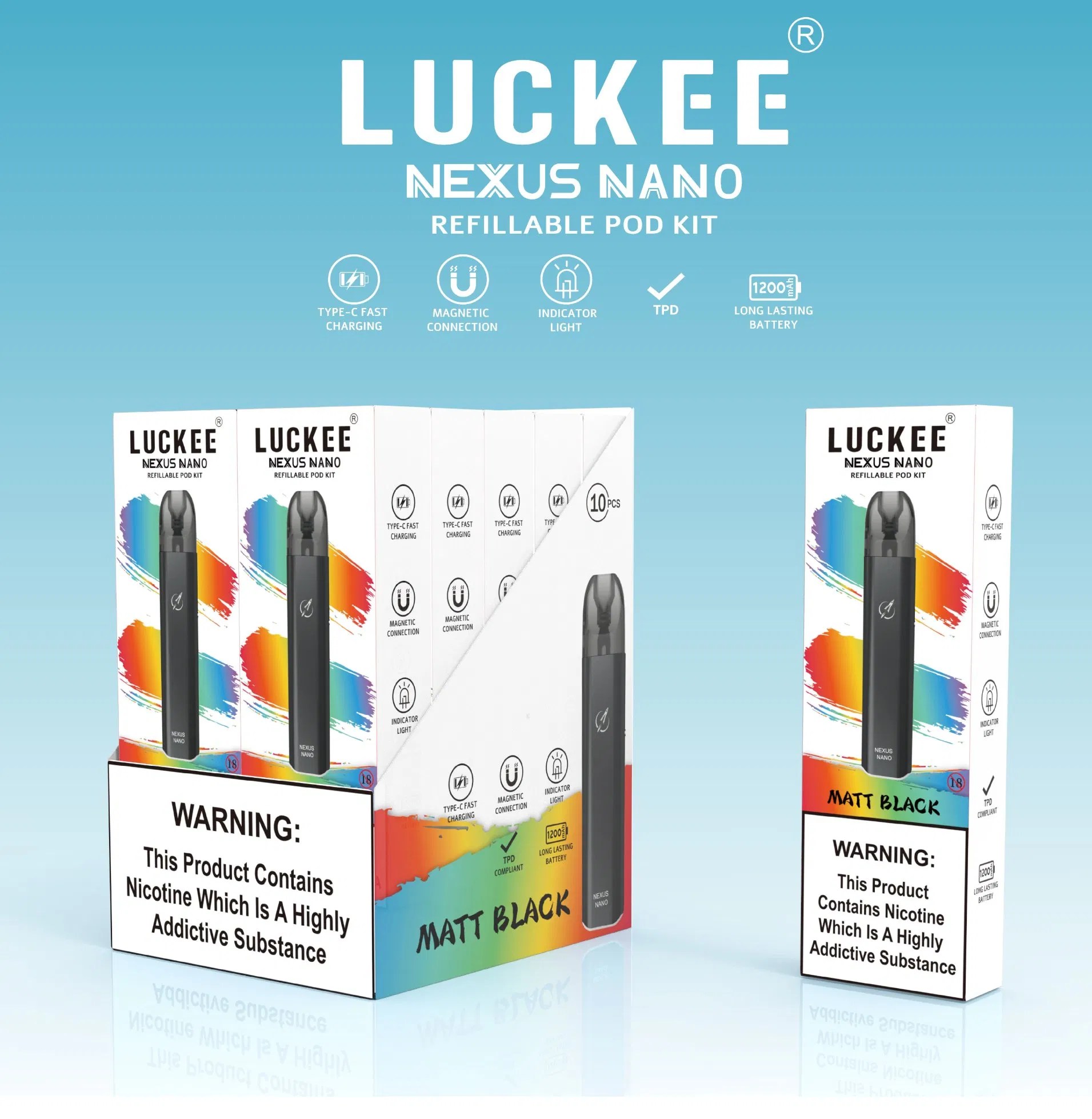 Rechargeable Pod Kit Airflow Control Device Close Pod System