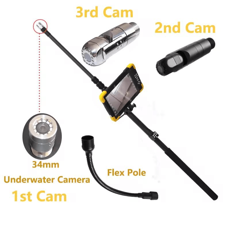 Multi-Function Life Detector 10.1inch Display with WiFi Function 3PCS Camera Probes 4K Multipurpose Security Rescuing System