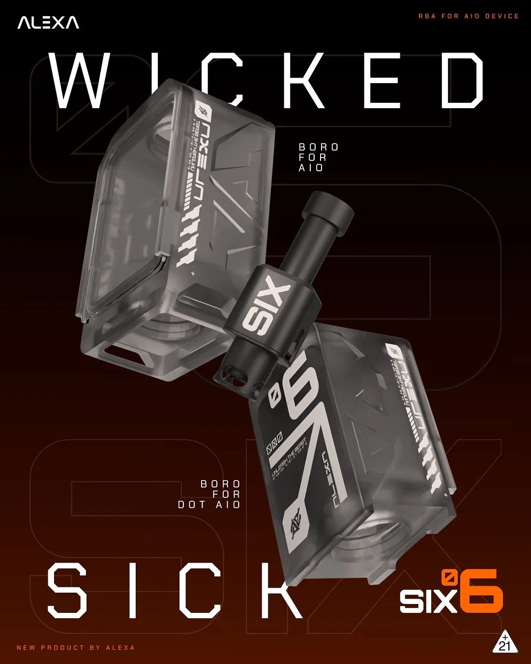 Alexa Dtl E-Cigarette Rdta/Rba/Rda/Sub-Ohm Mod Rba Atomizer Vape Pod Fulory