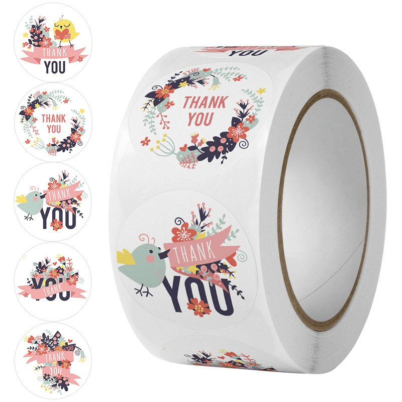 Packaging Labels Sticker Label Custom Roll Packaging Thank You Sticker Roll