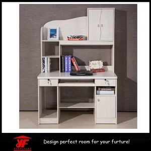 China Hot Sale Computer Printer Table Designs With Bookcase China Wood Computer Table Computer Desk