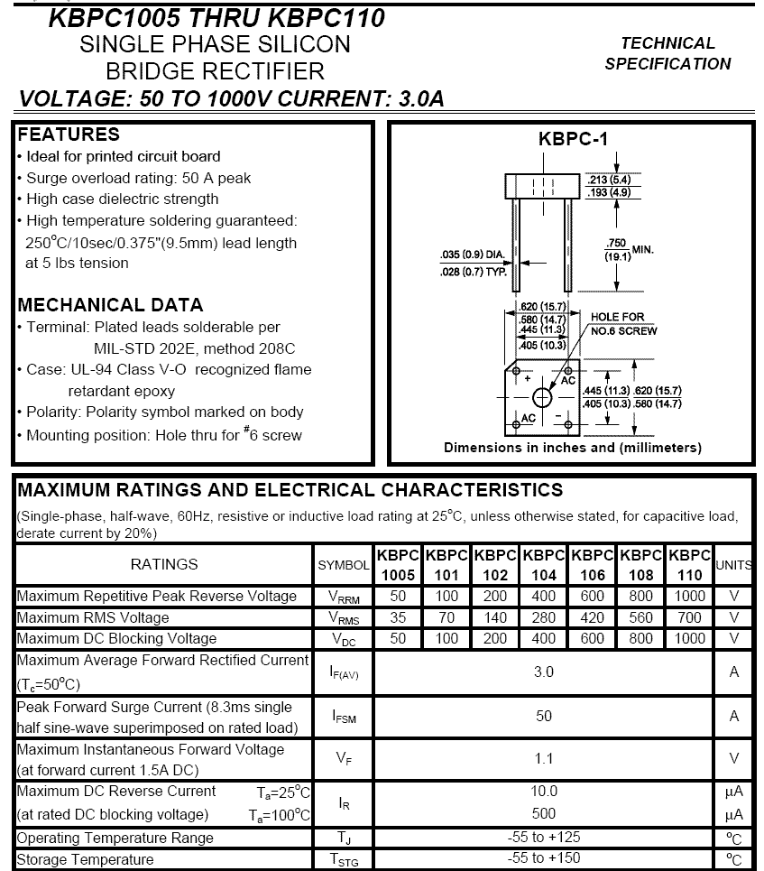 Wire Leads Bridge Rectifiers Wholesale Electronic