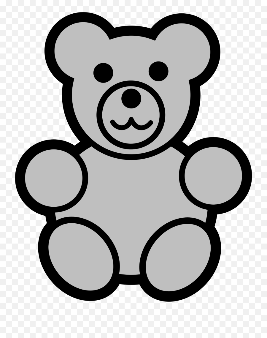 Use for personalized kids decals, nursery decor, first birthday or even baby shower . Gray Bear Svg Vector Clip Art Svg Clipart Teddy Bear Coloring Page Png Bear Clipart Png Free Transparent Png Images Pngaaa Com