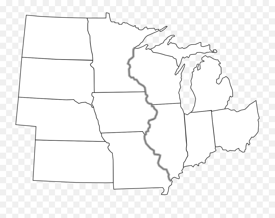 Usa Midwest Notext Printable Midwest States Map Png United States 71175 Middle 