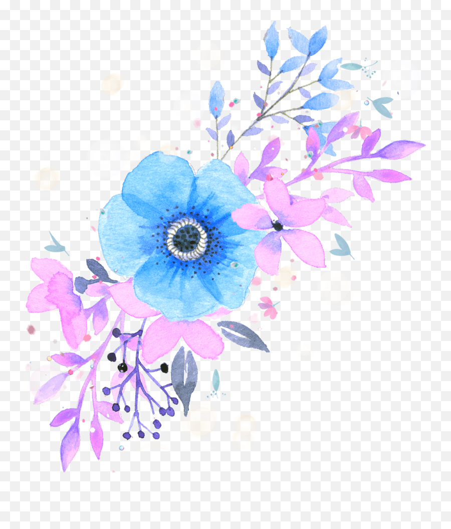 Discover and download free pink flower png images on pngitem. Download Ftestickers Watercolor Flowers Blue And Pink Flower Png Blue Flower Transparent Background Free Transparent Png Images Pngaaa Com