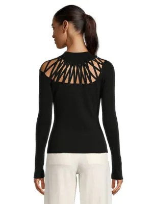 Lace Mockneck Top - Elegant 8K Geometric Arts | Free Download