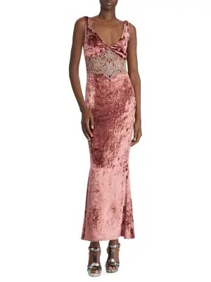 Ralph Lauren 50th Anniversary Annetta Velvet Evening Dress On Sale Saks Off 5th