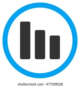Bar Chart Decrease Vector Bicolor Rounded Stock Vector Royalty Free - Elegant Gradient Art - Mobile