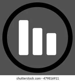 Bar Chart Decrease Vector Bicolor Rounded Stock Vector Royalty Free - Download Creative Mountain Picture | Ultra HD