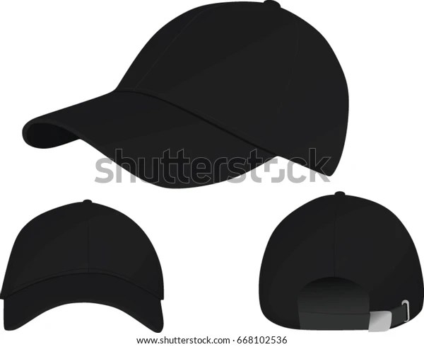 Portrait of young man wearing baseball cap. Vektor Stok Baseball Cap Template Vector Tanpa Royalti 668102536