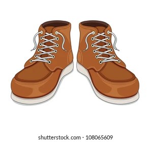Vintage hiking boot with red laces original cartoon drawing. Hiking Boot Cartoon Images Stock Photos Vectors Shutterstock