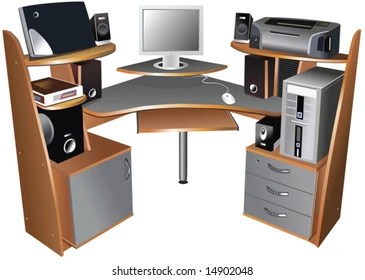 Computer Table Printer Images Stock Photos Vectors Shutterstock