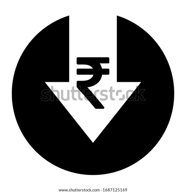 Cost Reduction Decrease Icon Symbol Image Vector Image - Modern Desktop Geometric Pictures | Free Download