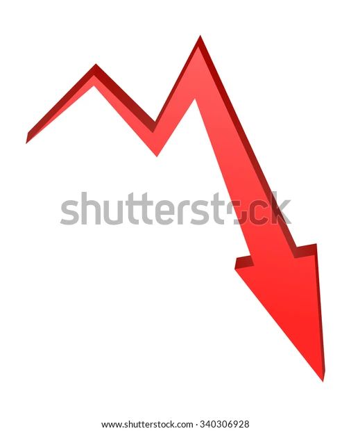 Decrease Arrow Symbol Red Icon Business Stock Vector Royalty Free 340306928 - Download Stunning Mountain Background | Ultra HD